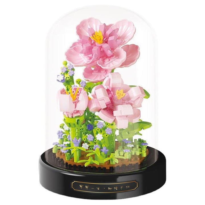 Комплект за конструиране на цветя за възрастни, декорация с рози, многоцветен, 30x45 см