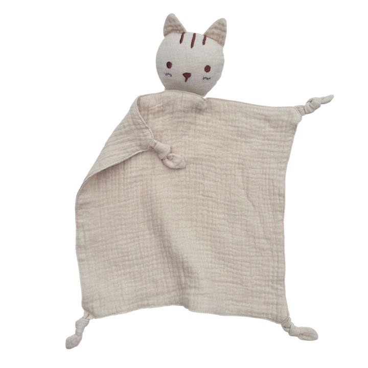 1 db Lovey takaró fiúknak és lányoknak, biopamut muszlin biztonsági takaró babáknak, puha, légáteresztő, nyugtató törölköző újszülötteknek és csecsemőknek