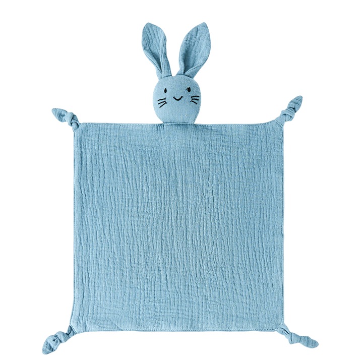 Aranyos biopamut muszlin takaró, puha és légáteresztő muszlin biztonsági takaró, babaváró ajándéknak megfelelő fiúknak és lányoknak