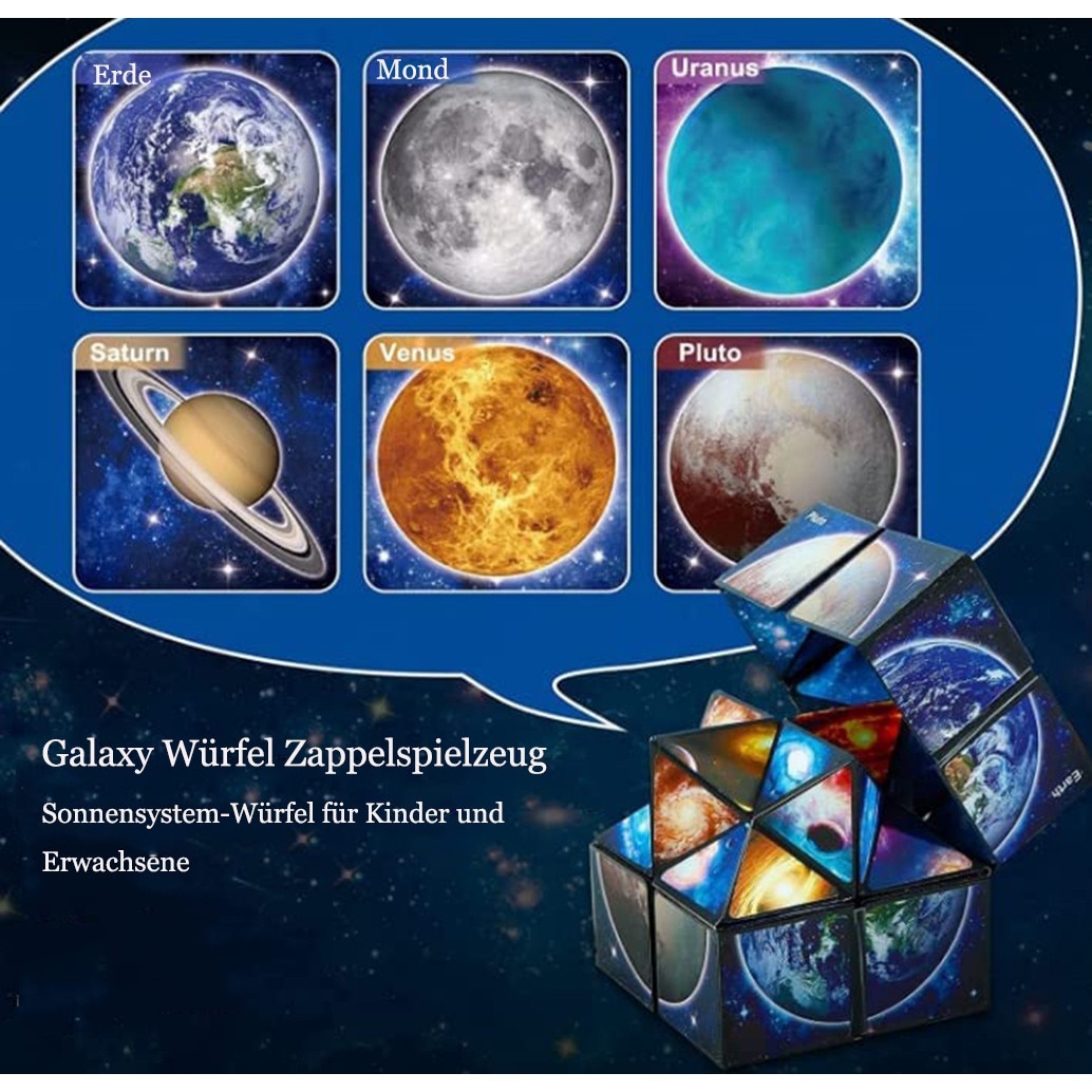 Set de cuburi 2 in 1 Starry Sky Planet Infinity, Magic Cube