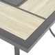 Masa dining gradina/terasa, Maison Mex MALI, L.101 l.101 H.72 cm, negru/crem