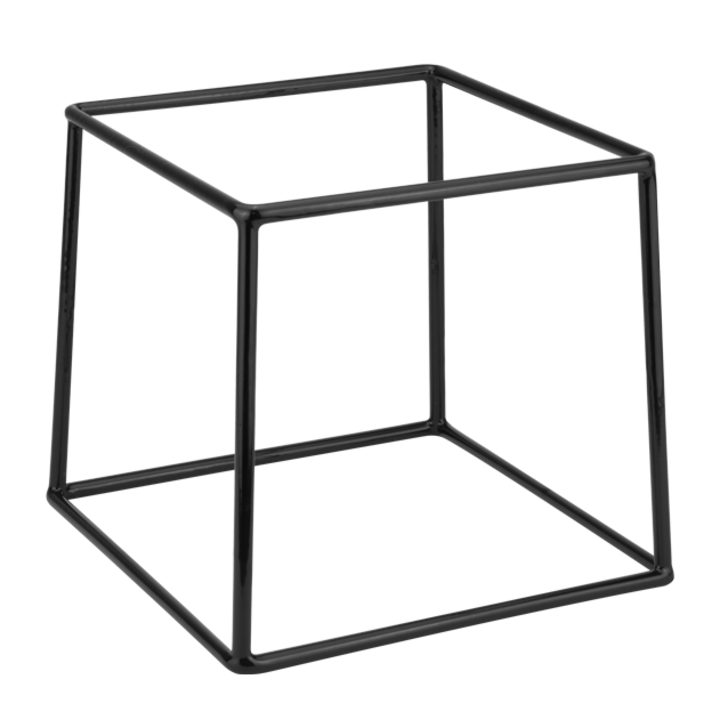 Stand HORECANO, display, cu strat antiderapant, negru, 20x18xh18cm