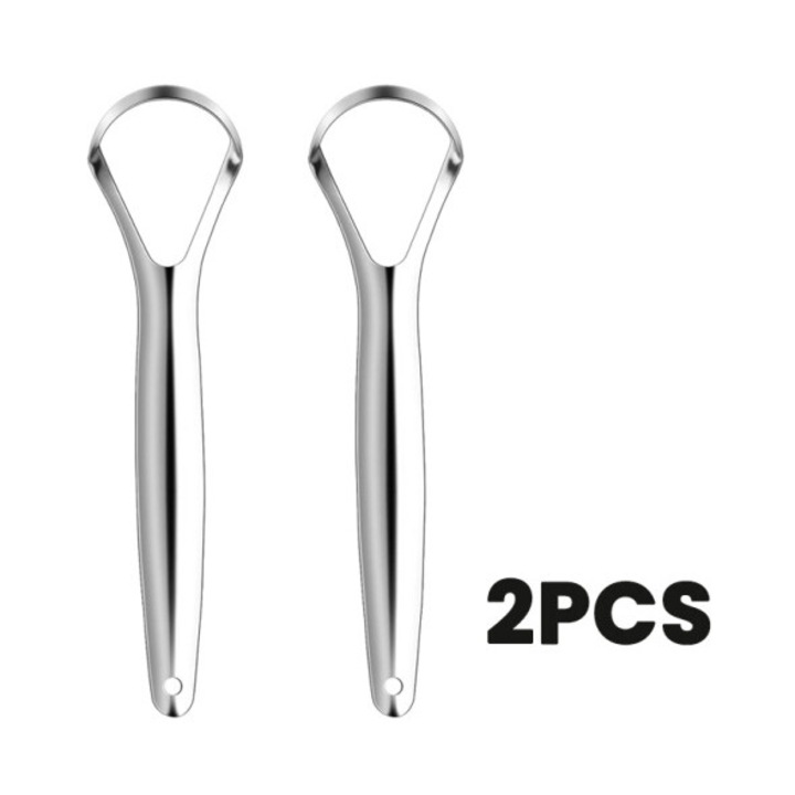 Rozsdamentes fogkefe készlet, mélytisztítás, kétoldalas használat, 2 db