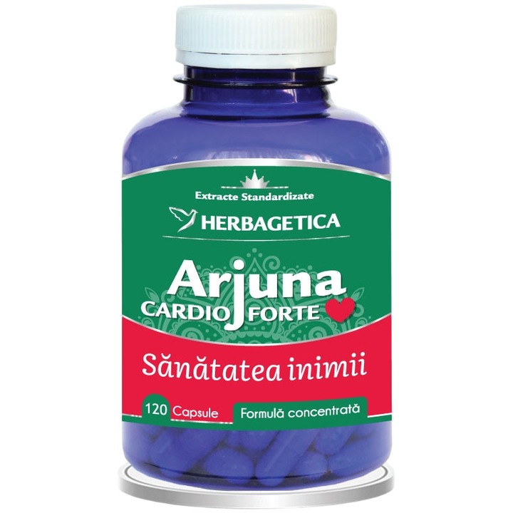 Supliment Alimentar Arjuna-Cardio Forte, Herbagetica, 120 capsule