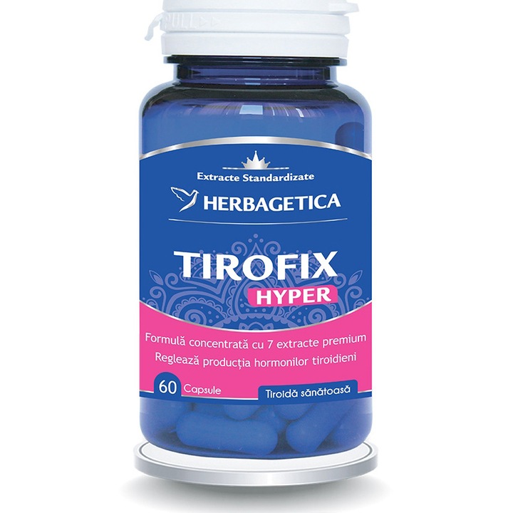 Supliment Alimentar Tirofix Hyper, Herbagetica, 60 capsule