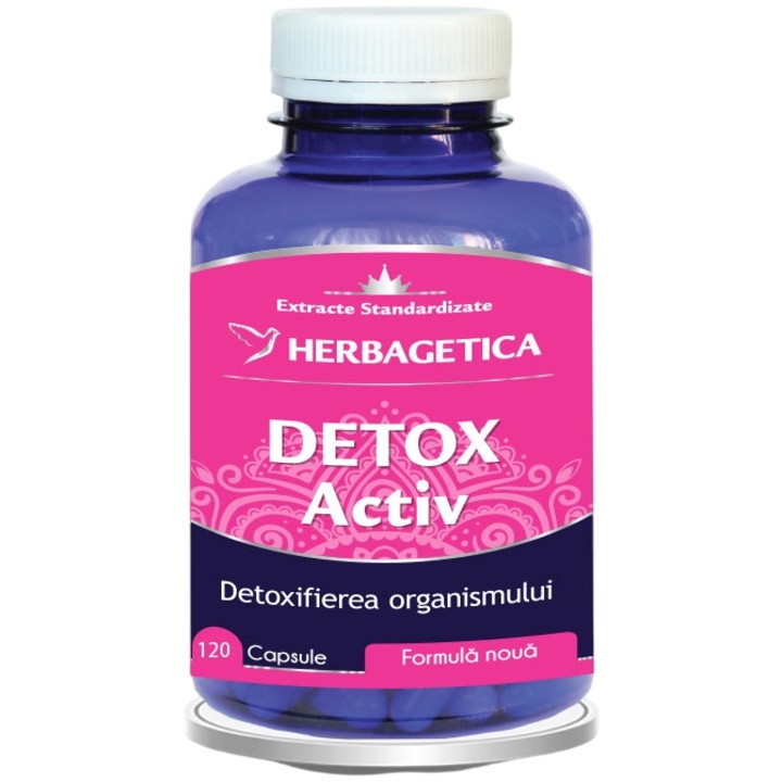Supliment Alimentar Detox Activ, Herbagetica, 120 capsule