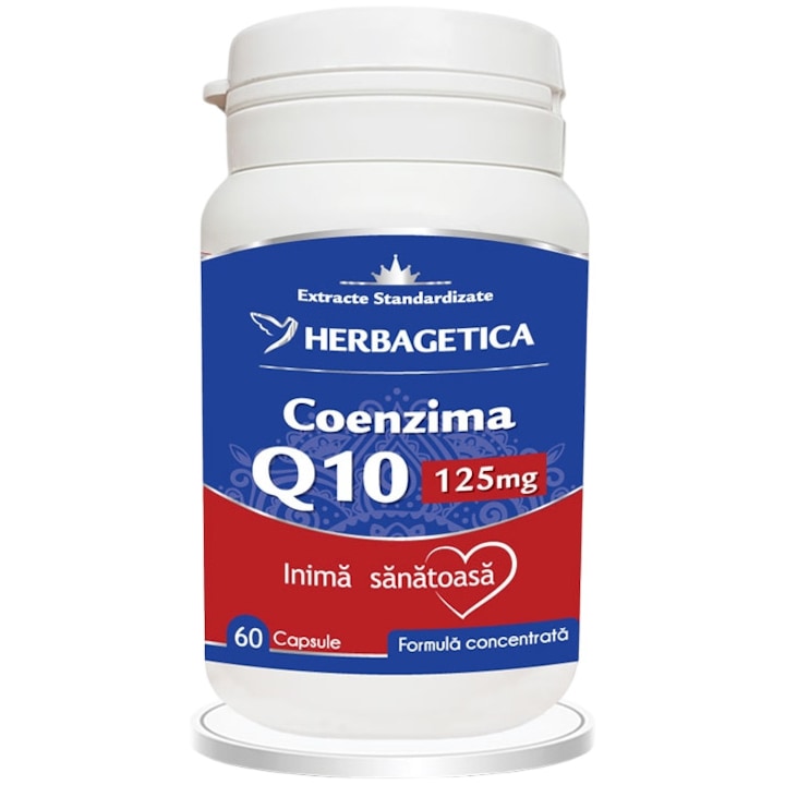 Supliment Alimentar Coenzima Q10 125Mg, Herbagetica, 60 capsule