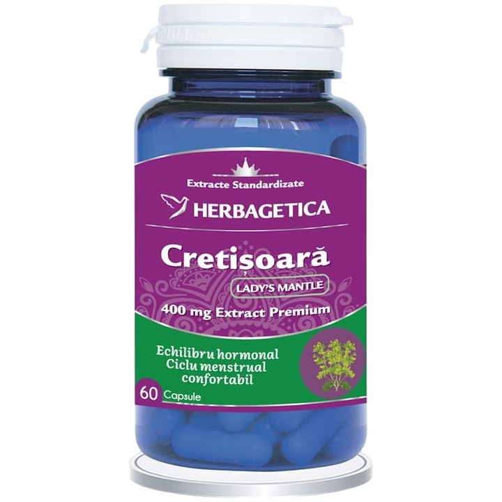 Supliment Alimentar Cretisoara Lady'S Mantle, Herbagetica, 60 capsule
