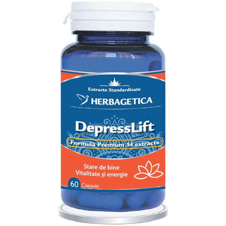 Supliment Alimentar Depresslift, Herbagetica, 60 capsule