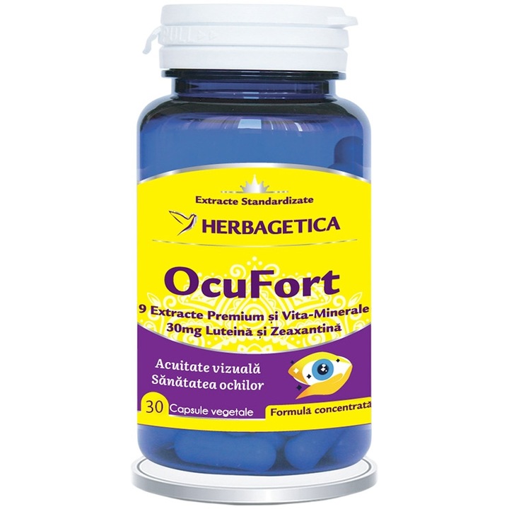 Supliment Alimentar Ocufort, Herbagetica, 30 capsule