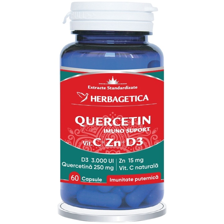 Supliment Alimentar Quercetin Imuno Suport, Herbagetica, 60 capsule