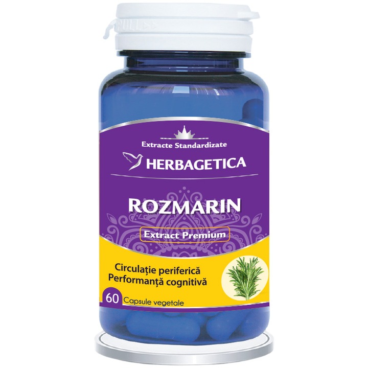 Supliment Alimentar Rozmarin, Herbagetica, 60 capsule