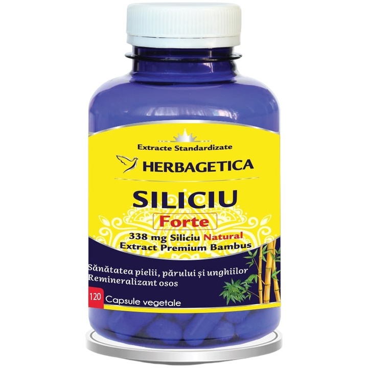 Supliment Alimentar Siliciu Forte, Herbagetica, 120 capsule