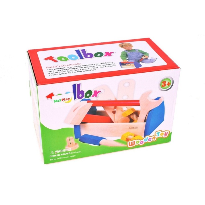 Fából készült szerszámkészlet gyerekeknek, Montessori