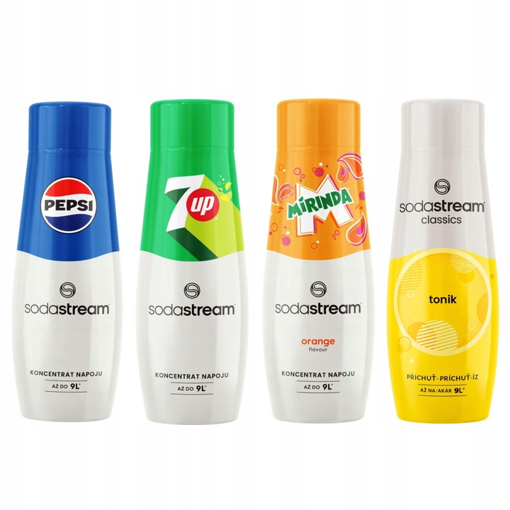 SODASTREAM Pepsi + 7UP + Mirinda + Tonic siropuri pentru saturator 4 buc. 4x440ml