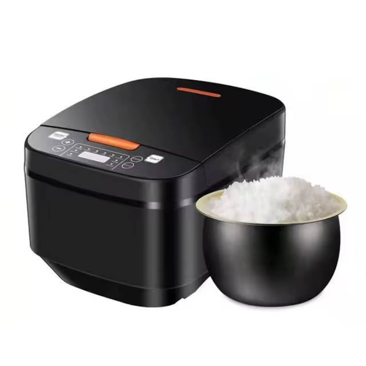 Aparat multifunctional de gatit orez Smartix, Capacitate 5L, Inteligent, 900W, cutie400x295x265mm, Negru