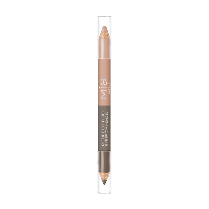 Creion pentru sprancene cu iluminator Mia Makeup Eyebrow Perfect Duo Pencil 01 Light, 9 g