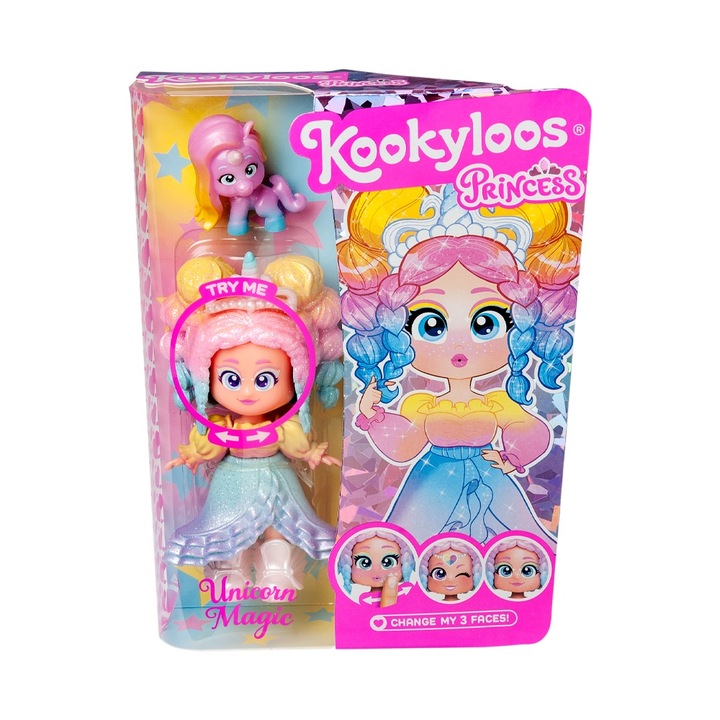 KookyLoos baba - Hercegnő, Unicorn Magic, 3+ éves