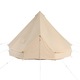 Cort camping / glamping, Diametru 7 m, Inaltime 350 cm, Orificiu cos soba, Poliester/Bumbac, Bej, 12 persoane