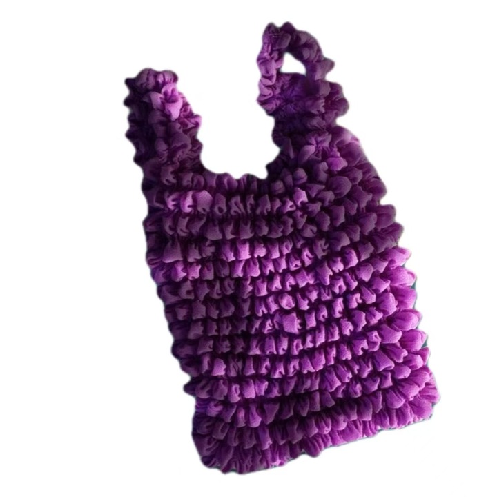 Пазарска чанта, лилава, Голяма и преносима