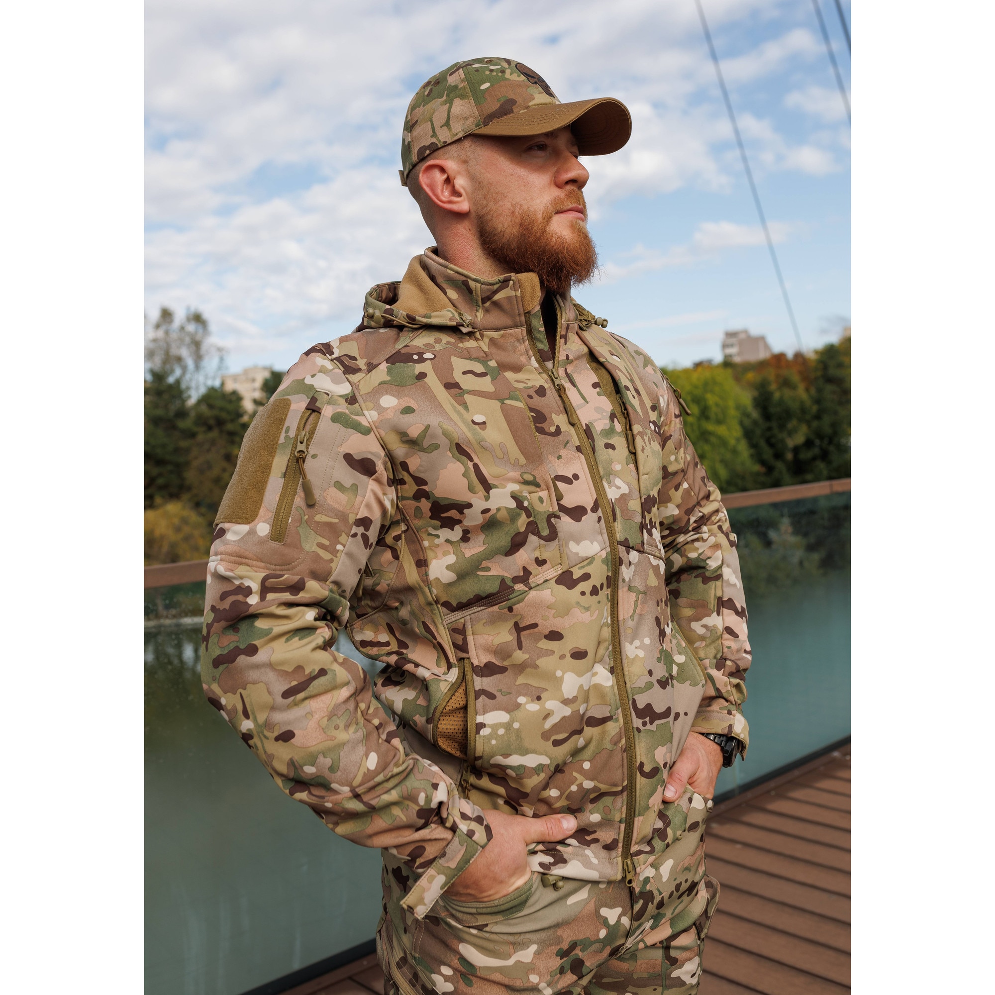 Jacheta Softshell imblanita, Fighter, Camo, 2XL - eMAG.ro