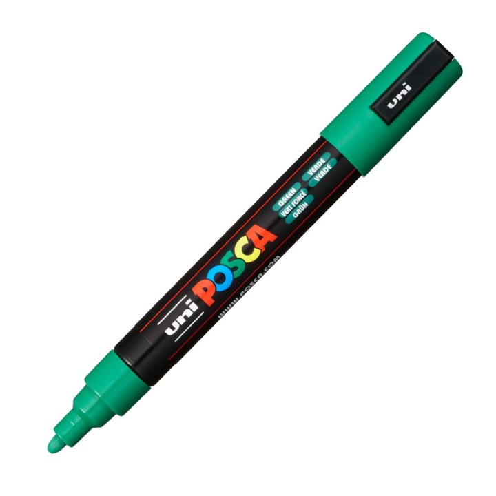 Marker decor Posca PC-5M, UNI, 1.8-2.5 mm, Verde