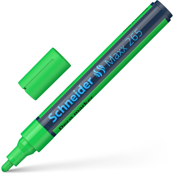 Marker creta, 2-3 mm, SCHNEIDER "Maxx 265", Verde deschis