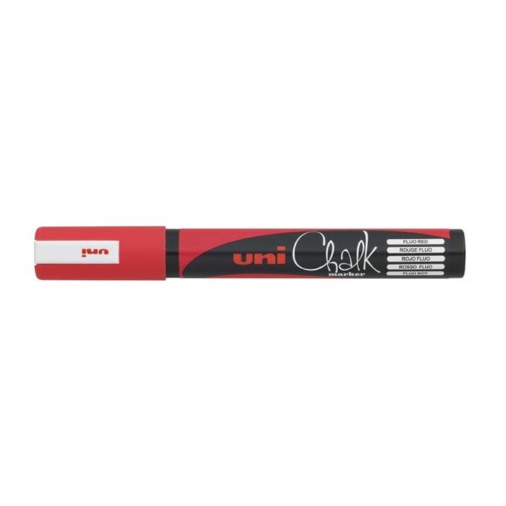 Тебеширен маркер PWE-5M, UNI, 1.8-2.5 mm, Червен