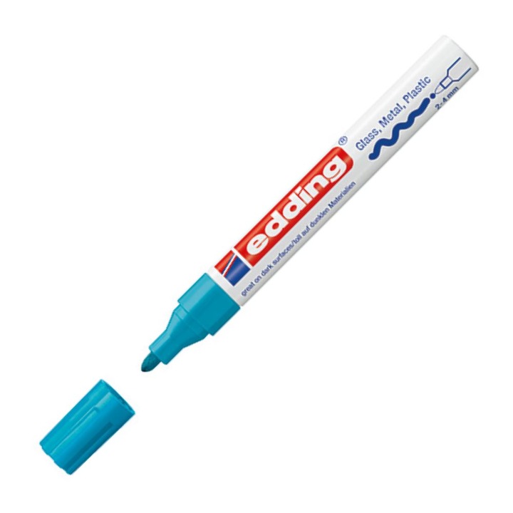 Marker lac, 2-4 mm, EDDING "750", Albastru deschis