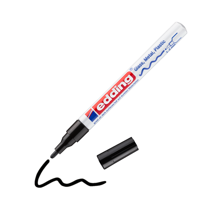 Marker lac, 1-2 mm, EDDING "751", Negru