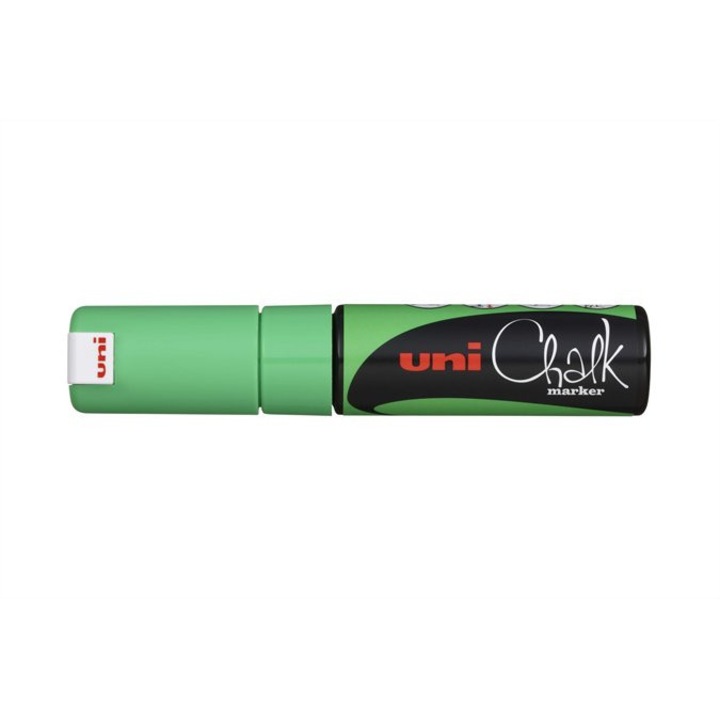 Marker cu creta, Uni, PWE-8K, 8 mm, Verde fluor