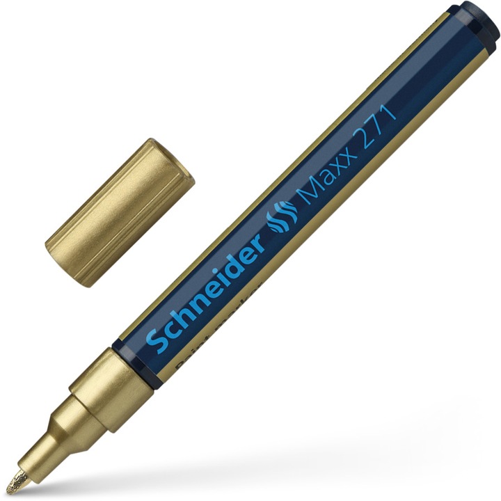 Marker lac, 1-2 mm, SCHNEIDER "Maxx 271", Auriu