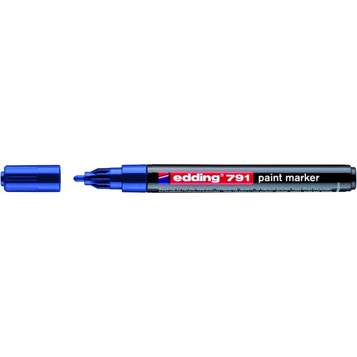 Marker lac, Edding, 1-2 mm, Albastru