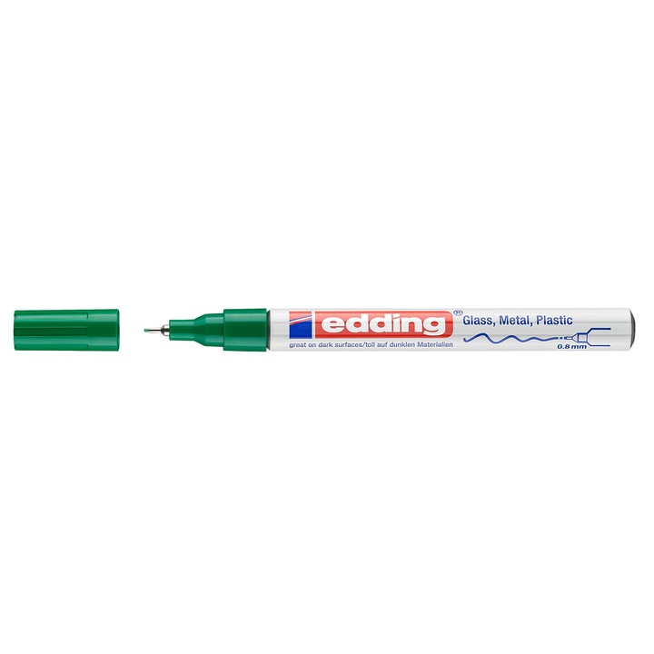 Marker lac, EDDING, Verde, 0.8mm