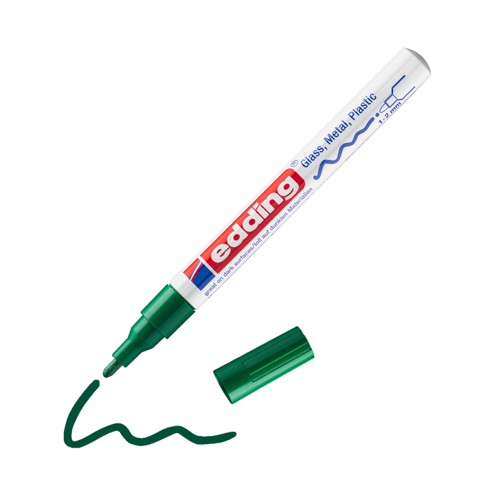 Marker lac, 1-2 mm, EDDING "751", Verde
