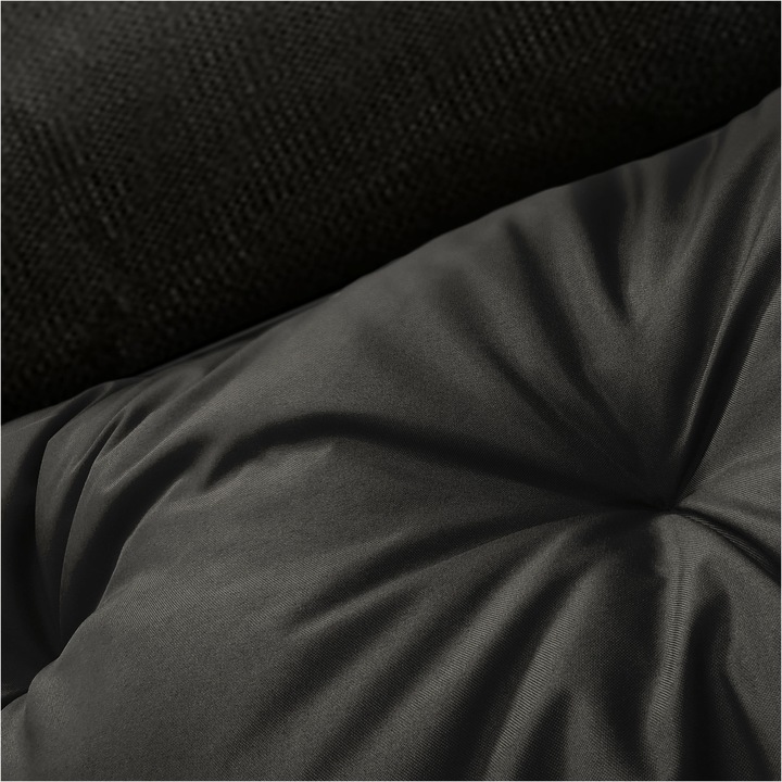 Pat Pentru Caine, Edanti, 130X105 Cm, Coaja, Matlasat, Impermeabil, Codura, Negru