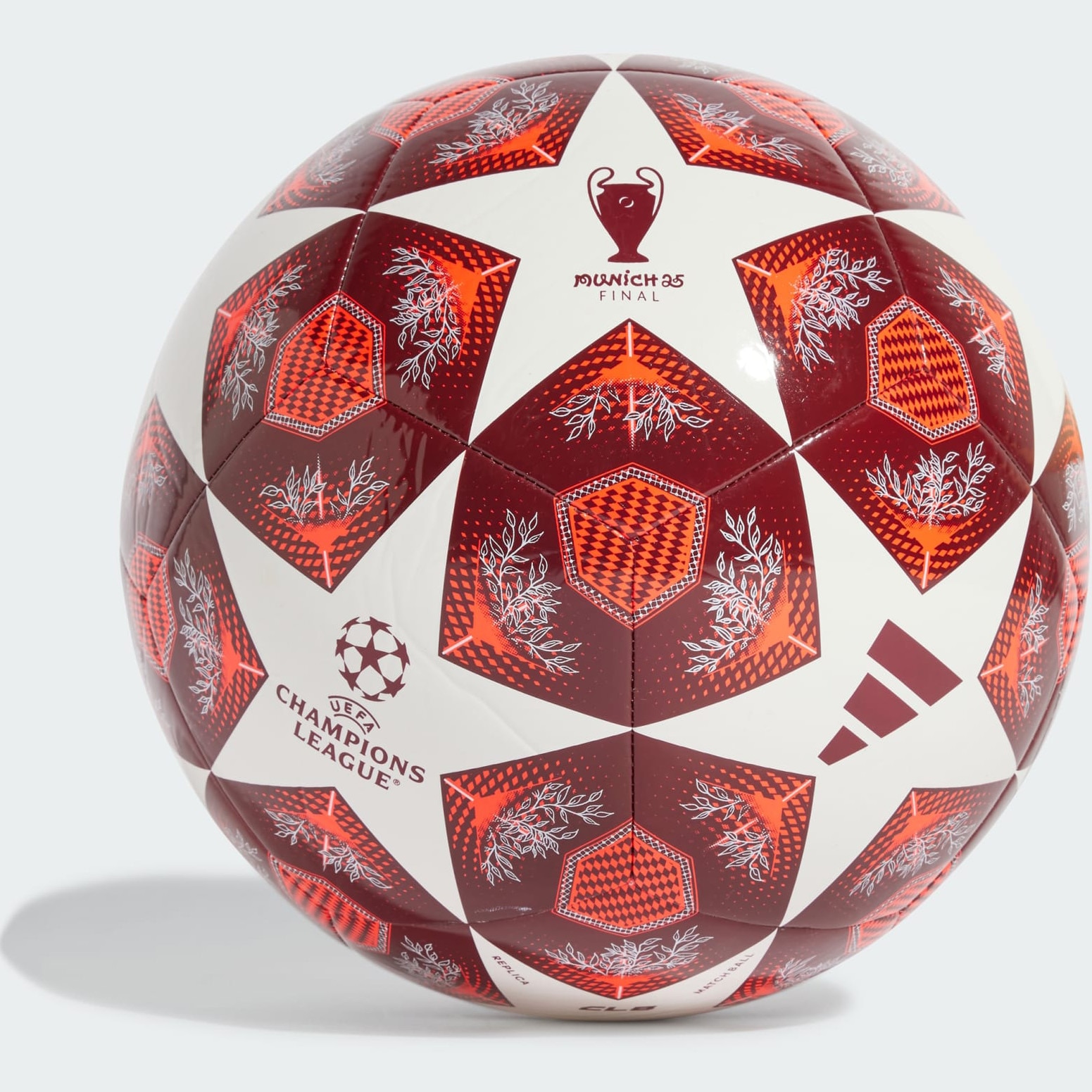 Minge fotbal Adidas UCL 24/25, marimea 4, alb/rosu