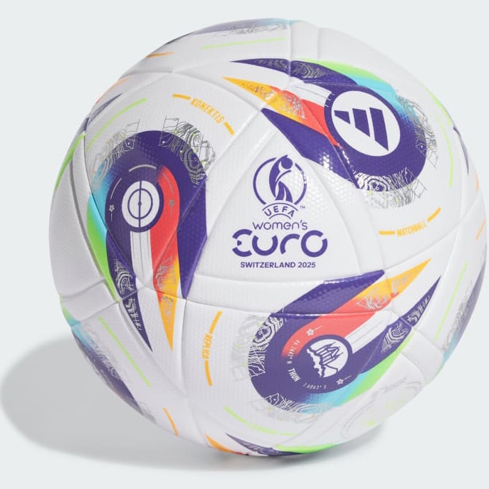 Minge fotbal feminin Adidas Euro 2025, marimea 4, alb