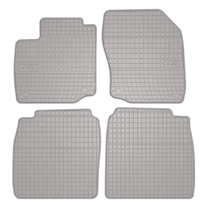 Set cauciuc covorase auto, 4 bucati, presuri auto, pentru: Honda Civic IX (2012-2016) hatchback Gri, elToro