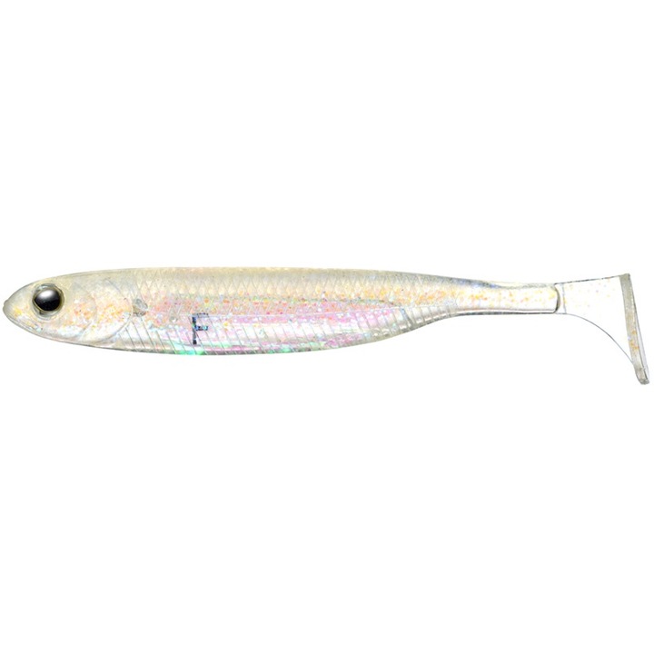 Комплект от 5 меки примамки, Fish Arrow Flash-J Shad Plus 10cm 29 Ghost Wakasagi Aurora, за риболов на костур, щука или судар