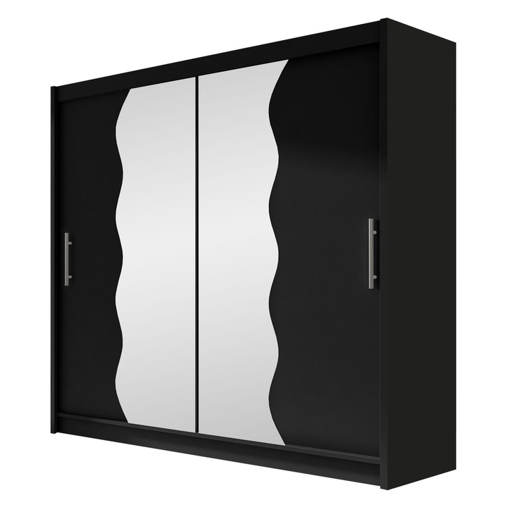 Dulap London X, MIRJAN24, negru, 58x180x215 cm