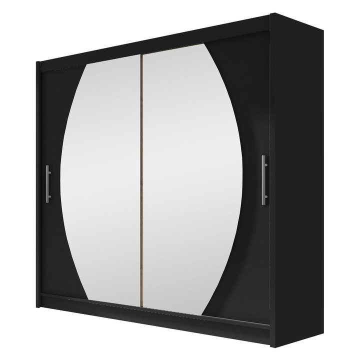 Dulap London IV, MIRJAN24, negru, 58x180x215 cm