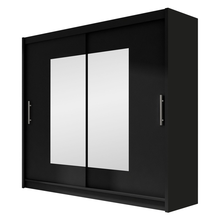 Dulap London VII, MIRJAN24, negru, 58x180x215 cm