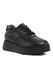 Hotic, Pantofi sport wedge de piele, Negru, 38