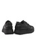 Hotic, Pantofi sport wedge de piele, Negru, 38