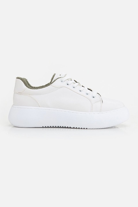 Hotic, Pantofi sport din piele, Alb optic, 40