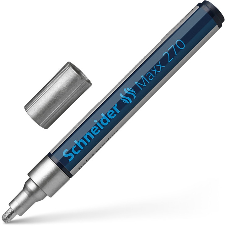 Marker lac, SCHNEIDER, 1-3 mm, "Maxx 270", Argintiu
