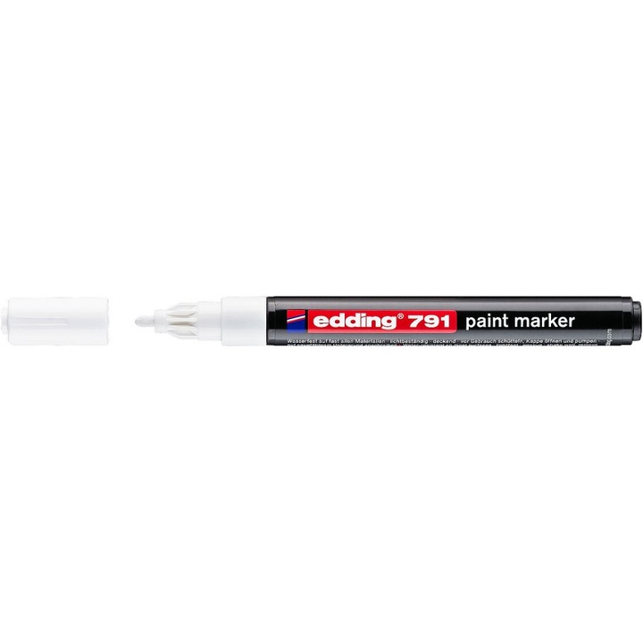 Marker lac, EDDING, 1-2 mm, "791", Alb