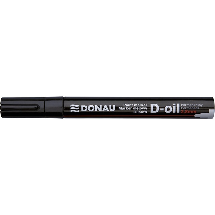 Маркер лак, 2,8 мм, M, DONAU "D-oil", черен