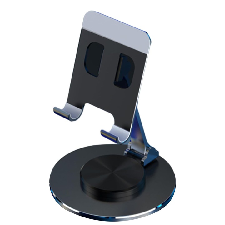 Asztali állvány telefonokhoz és táblagépekhez, TREXORA, 360 fokban elforgatható, összecsukható kivitel, fekete, 12,9 hüvelykes készülékekhez